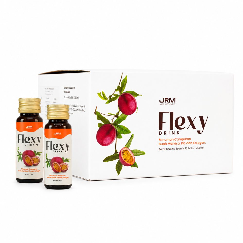 Flexy Drink (1 Kotak — 16 Botol), produk JRM